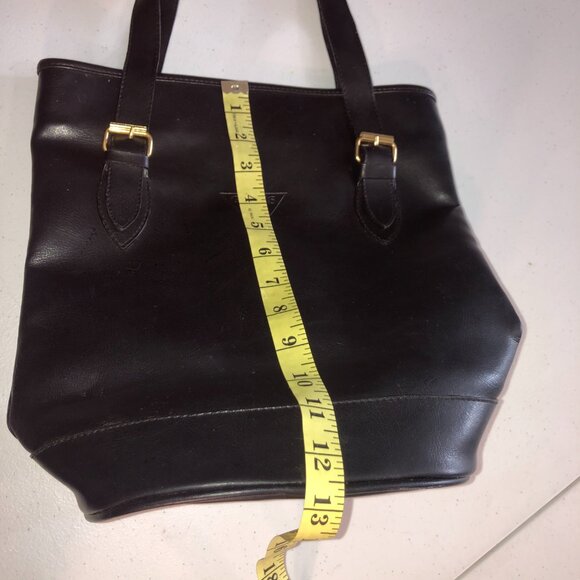 Vintage Guess Black Bucket Tote Shoulder Bag Purse - Picture 4 of 11